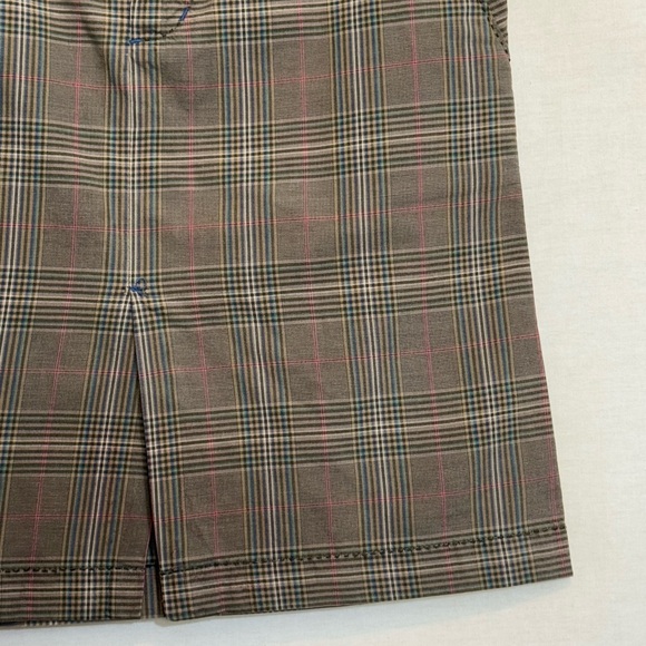 E-111 American Eagle Outfitters Green & Cream Plaid MIDI Skirt‎ Size 0 - Picture 3 of 13